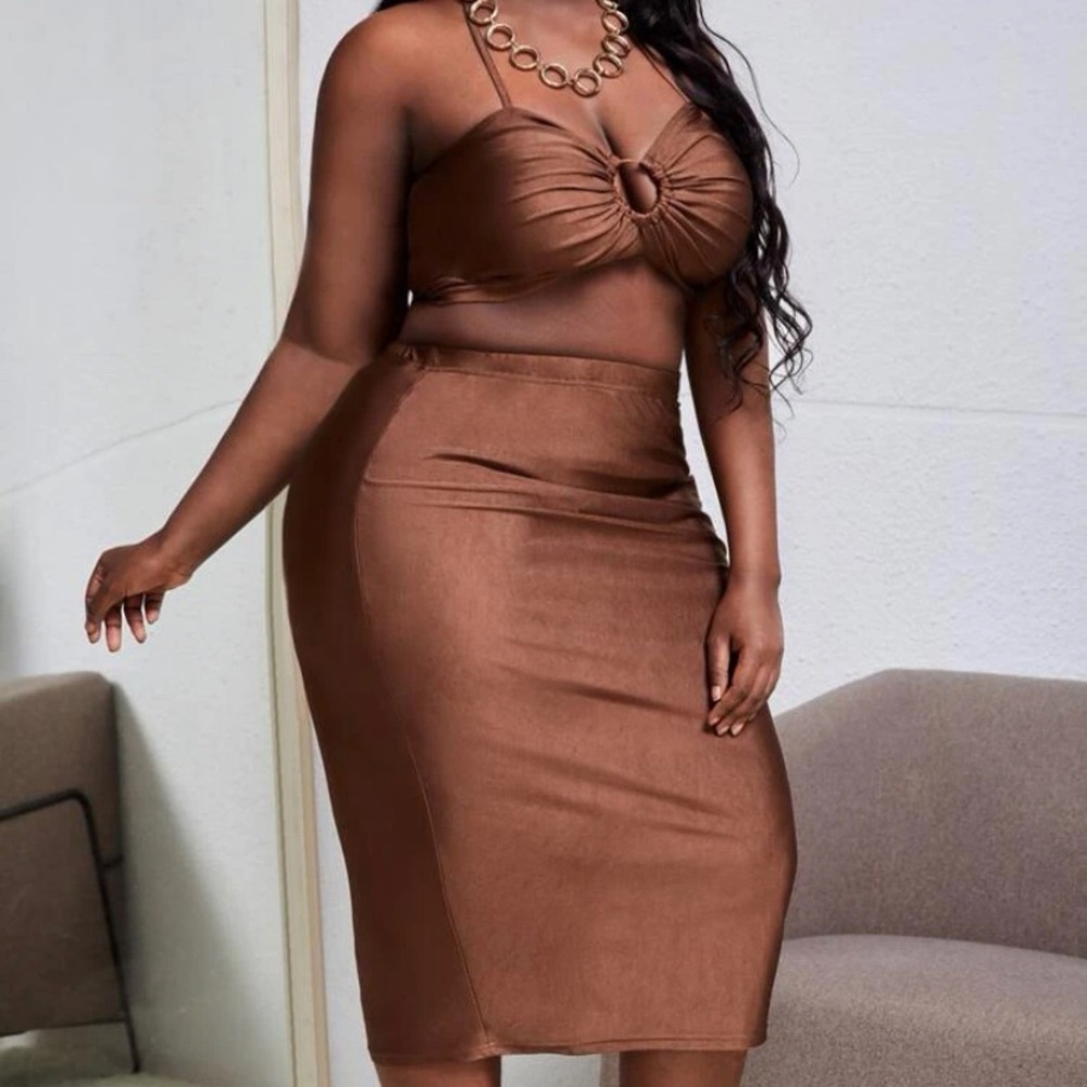 2 piece halter top & skirt